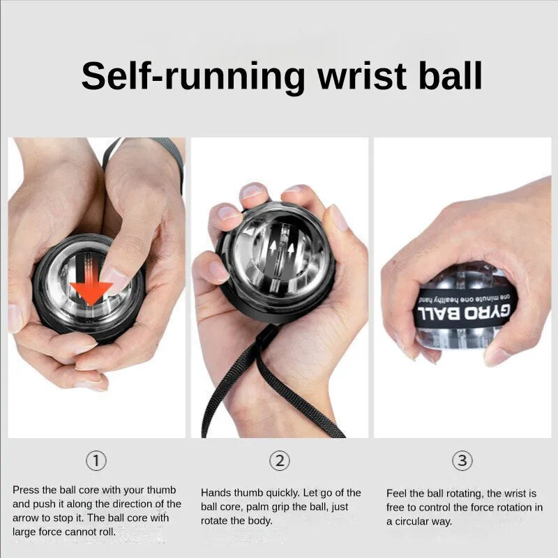 LED Gyroscopic Powerball Wrist Ball Arm Hand Muscle Force Trainer