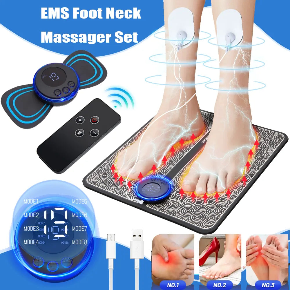 Electric EMS Foot Massager Pad Feet Massage Mat