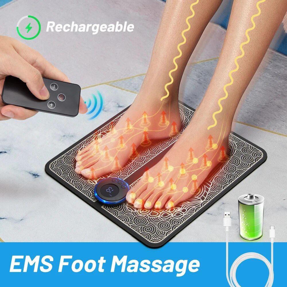 Electric EMS Foot Massager Pad Feet Massage Mat